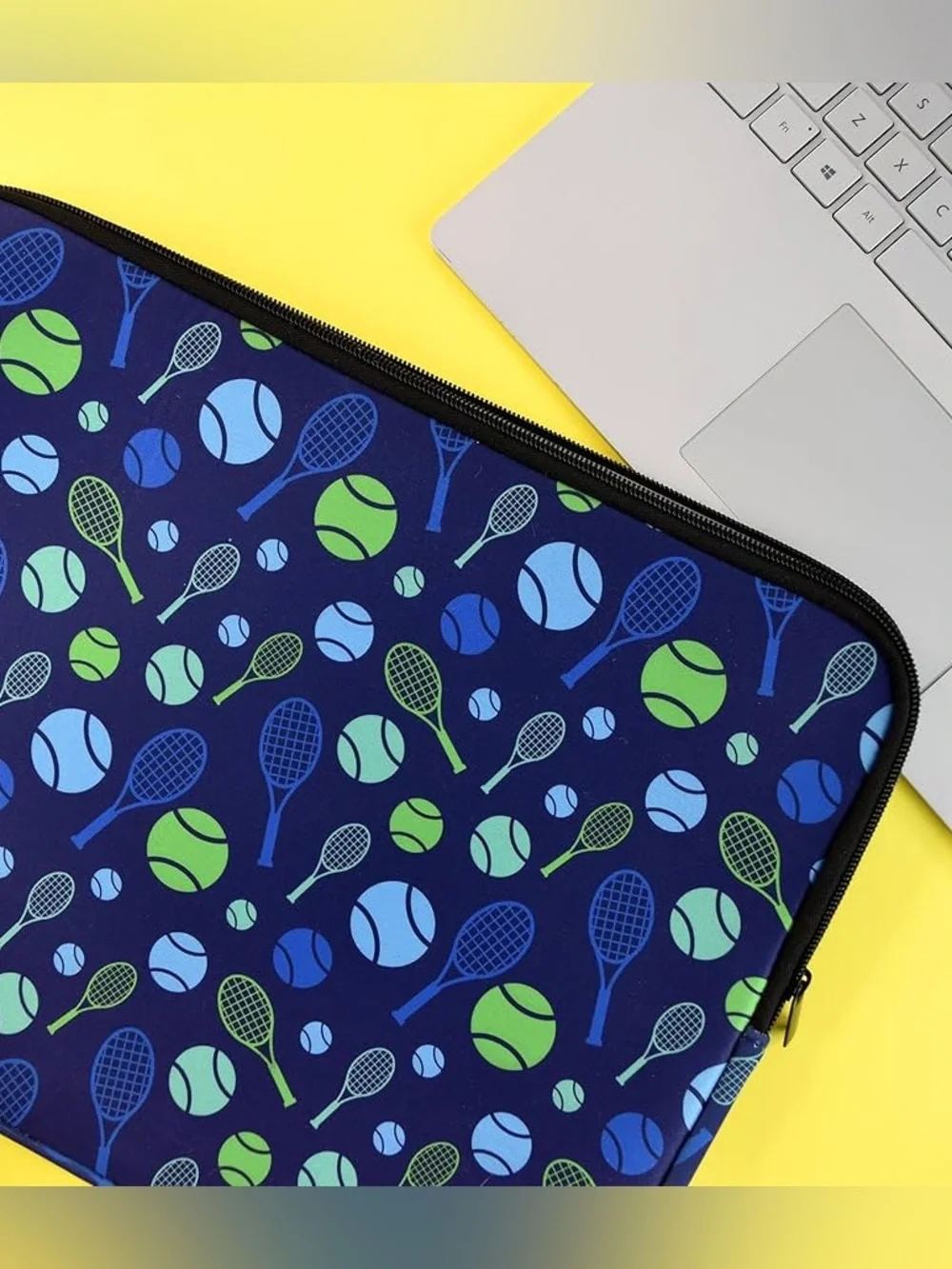 Tennis Pattern Laptop Sleeve Case for 13-15 In Comp. with Tablet,notebook NEW